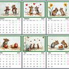 2026 Mice Hanging Wall Calendar Each month A4 Size 