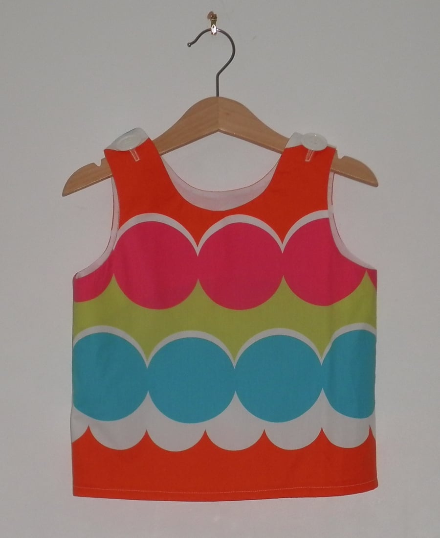 SALE , Retro pinafore top . 1-2 years 