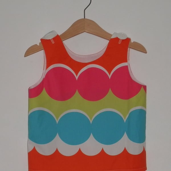 SALE , Retro pinafore top . 1-2 years 