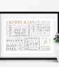 Personalised Golden Anniversary Word Art - 50 Years - AN501 - Image 1