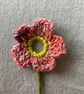 Pretty crocheted flower - one stem (various colours) - Image 2