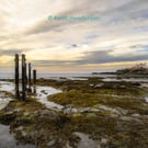 Low Tide at St Mary's, Whitley Bay print
