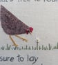 Happy Little Hen framed hand-stitched original work, a gift to last a lifetime! - Image 3