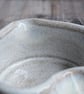 Perfectly imperfect Pair of white and turquoise ceramic heart tealight holders - Image 3
