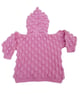 Baby cardigan in pink with hood and bobble pattern to fit 6 - 12 months  - Image 6