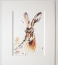 Colourful Hare Print. Mounted - Image 5
