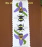 Bee Orchid Counted Cross Stitch Bookmark Kit