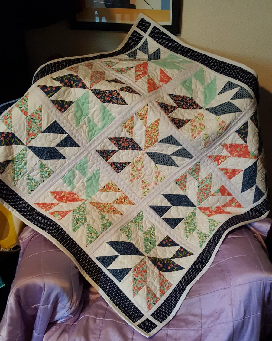 Star Lap Quilt or Throw