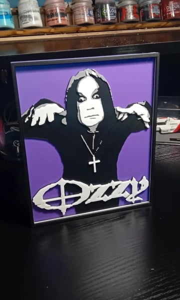 Ozzy Osbourne 3D Art Wall Sign Hanging