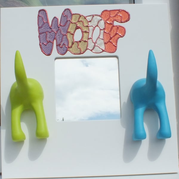 hand painted dog lead holder, holder for dog leads, quirky dog lead holder, dogs