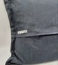 Blue Denim ribbon geometric 16"  envelope cushion cover.  - Image 8