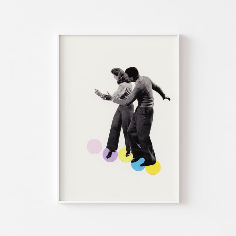 Romantic Dance Art Print - Dance Steps