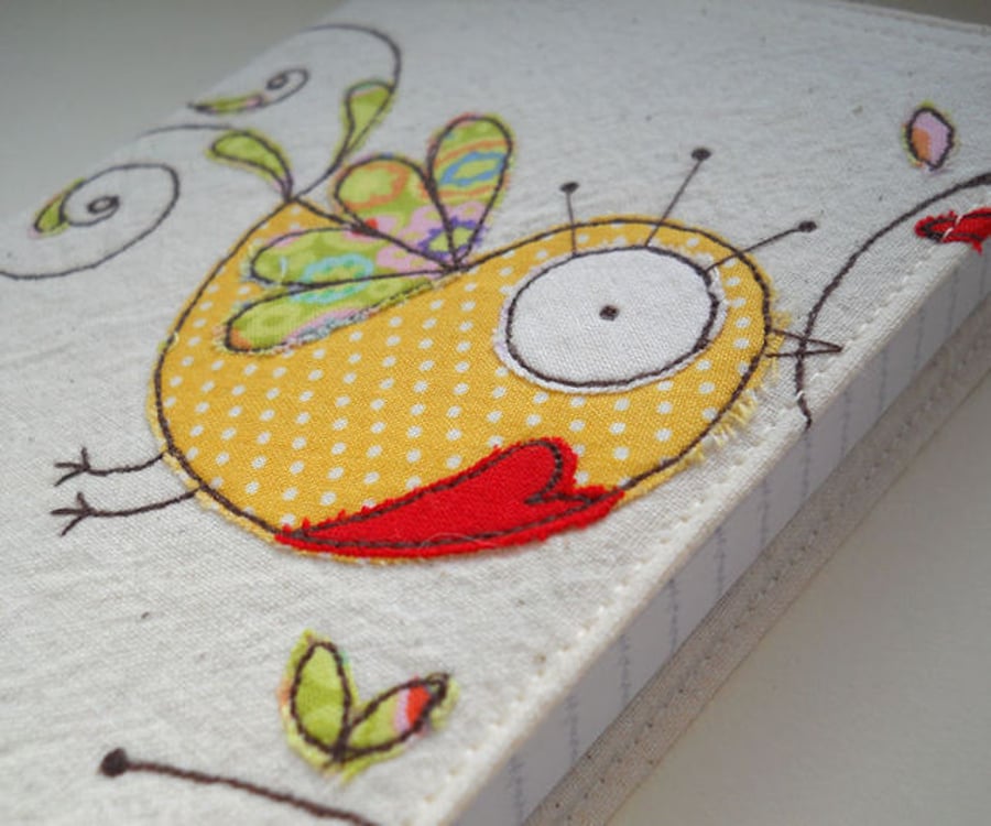 embroidered peace dove notebook