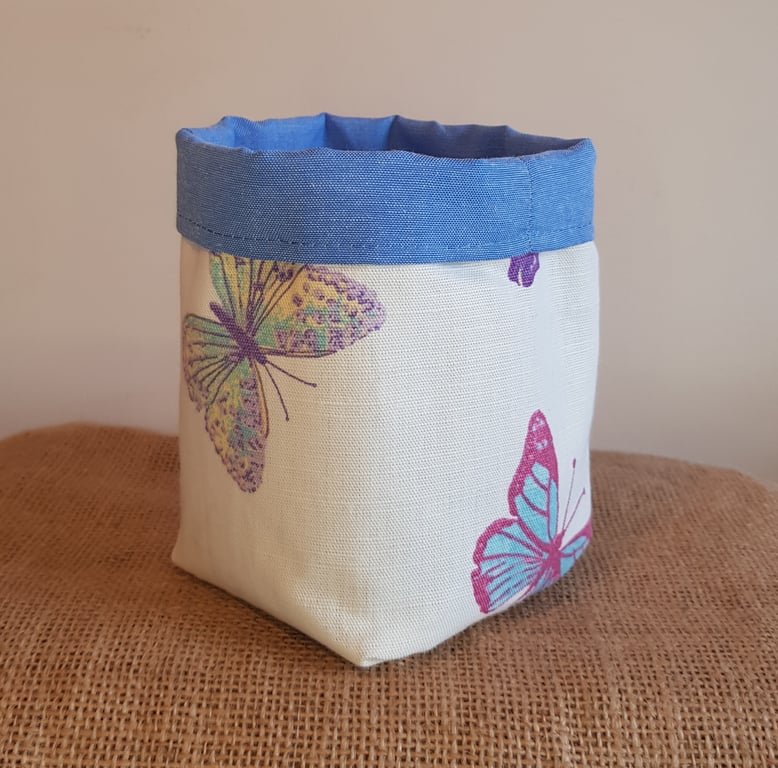 Fabric storage container: butterflies