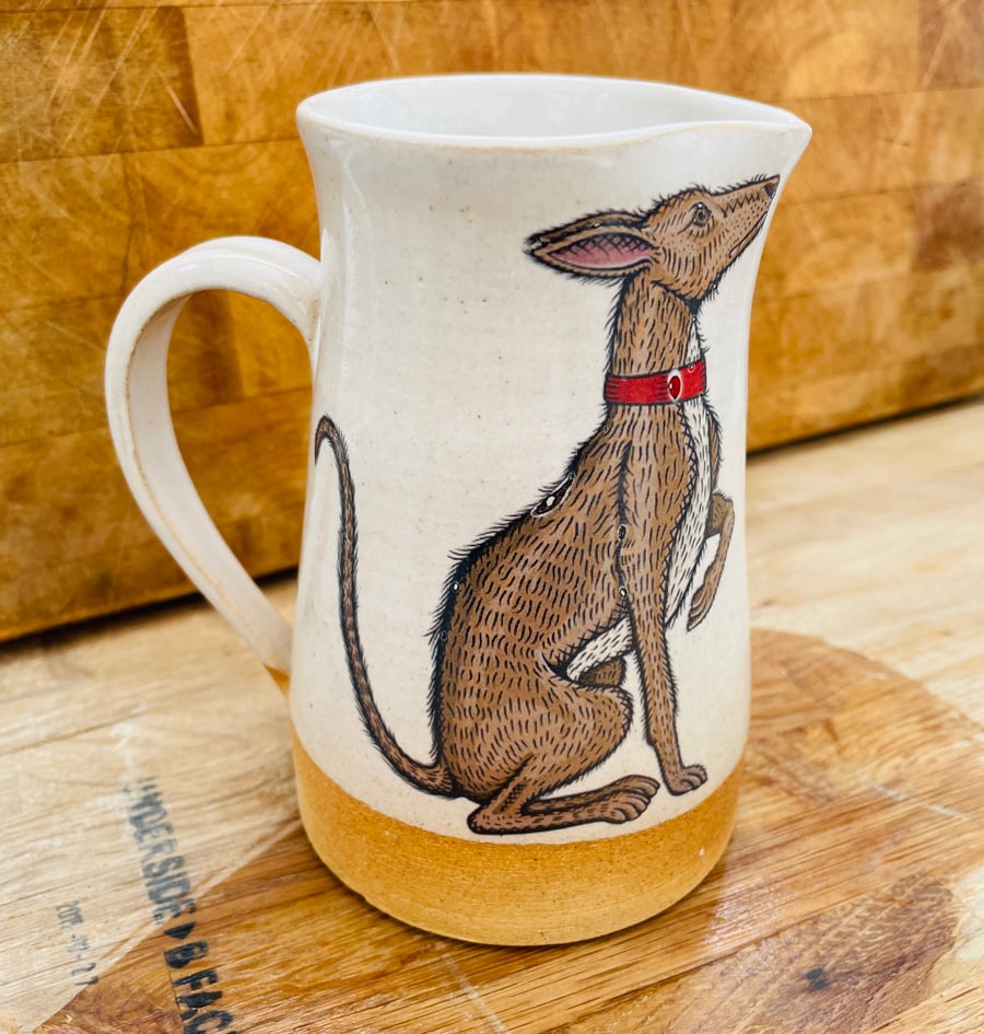 Handmade stoneware pinch jug - in collaboration with House of Hawks