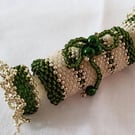 Christmas Cracker, 3D Beaded Ornament, Handwoven