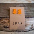 Tangerine Gummy Bear Earrings 