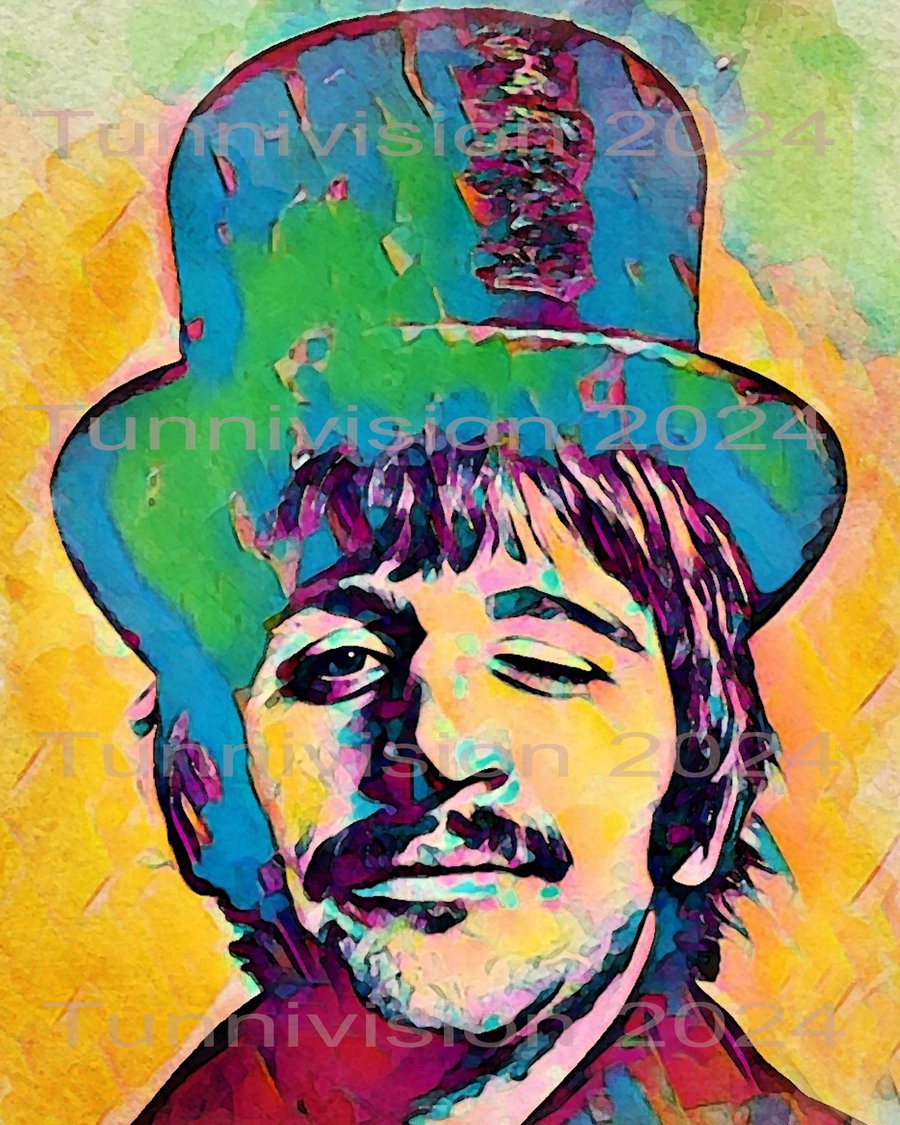 Ringo Starr 10 x 8 inch full colour ltd edition numbered art print