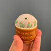 Hornsea egg cup embroidered pincushion