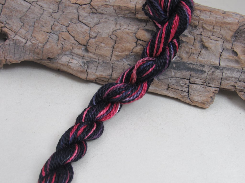 15m Natural Dye Red Purple Pure Silk Embroidery Thread 