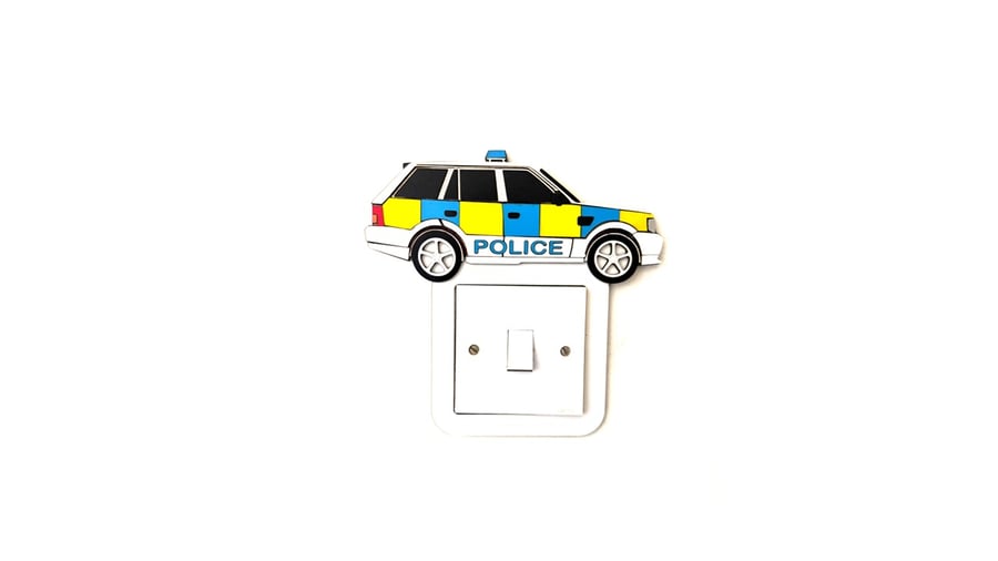 Police Car Light Switch surround kids bedroom decor