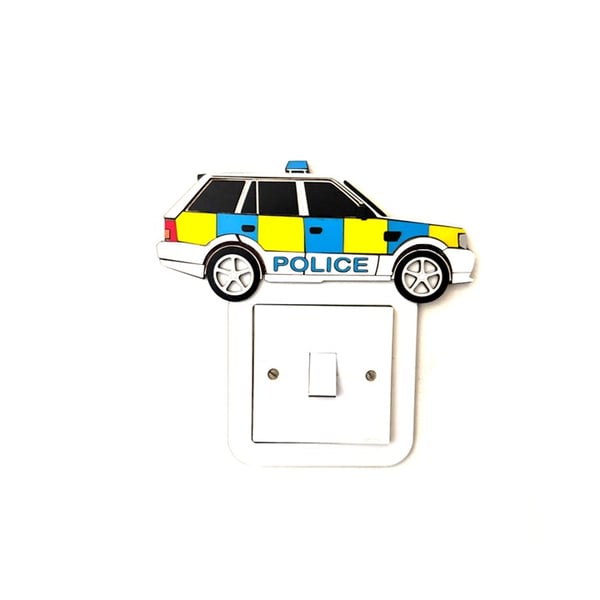 Police Car Light Switch surround kids bedroom decor