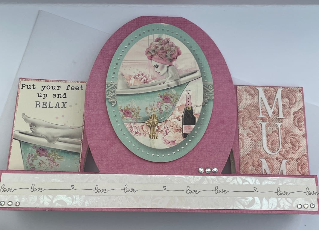 Put your feet up and relax Mum Mother's day or birthday card