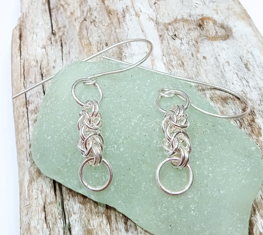 Sterling Silver Byzantine Earrings (ERSSDGCM1) - UK Free Post