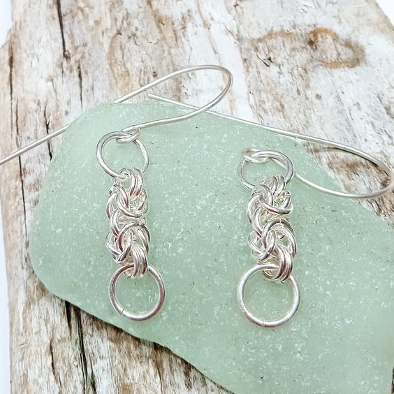 Sterling Silver Byzantine Earrings (ERSSDGCM1) - UK Free Post