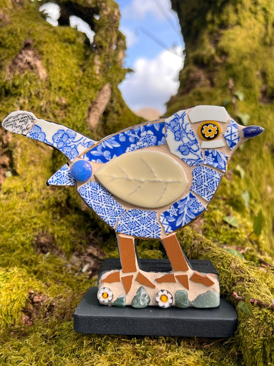 Bone china Mosaic Bird ornament
