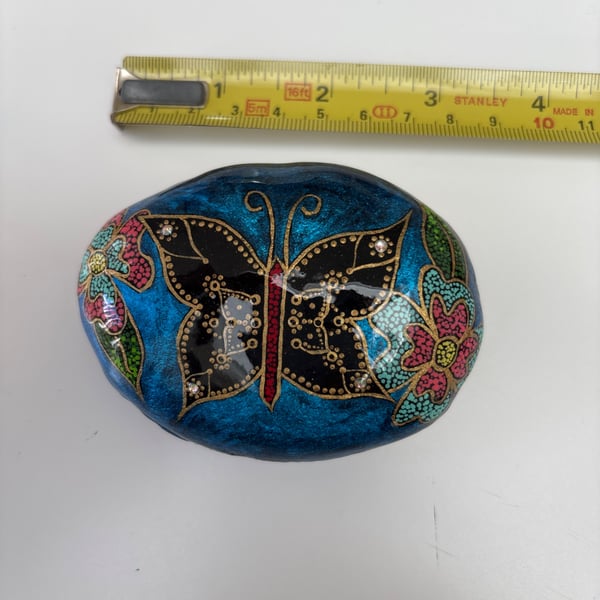 Hand painted butterfly rock