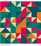 021 Cross Stitch Pattern Modern Geometrical Cushion Chart - Triangles - Image 5