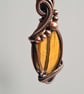 Natural Tigers Eye & Copper Pendant Necklace Gift Crystal Jewellery Jewelry - Image 1