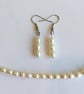Cream Genuine Freshwater Rice Pearl Handmade Necklace & Earrings Gift Set - Image 6