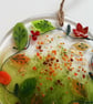 Handcut Glass Autumn Leaf Suncatcher: Seasonal Berry Hanger - Image 8