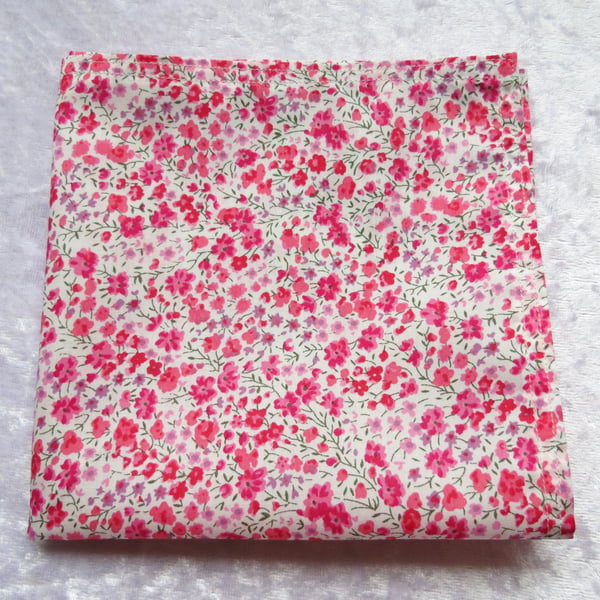 Liberty Lawn handkerchief, ladies handkerchief, cotton handkerchief, 26cm