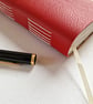 Florentine Red Leather Hand Bound Notebook, Journal or Sketchbook, A6 - Image 4