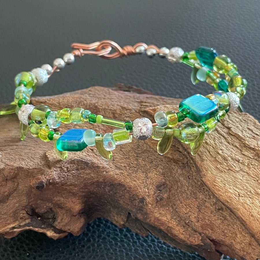 Stunning Green Beaded Bracelet
