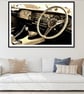 Classic Vintage Jaguar Car Interior Photograph Print - Image 3