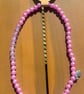 Handmade Lilac Pink Beaded Necklace