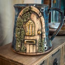 Cottagecore Fairytale Wooden Forest Door Coffee Mug