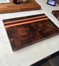 Buchers Block Solid Walnut, Purple Heart and Maple End Grain Cutting Board 360x3