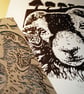 Swaledale Sheep - Original Hand Pulled Linocut Print - Image 4