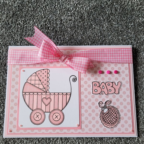 New baby girl card