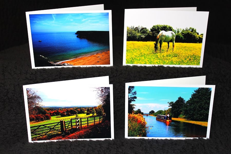 Calm & Scenic Pack of 4 Greeting Cards or Notelets