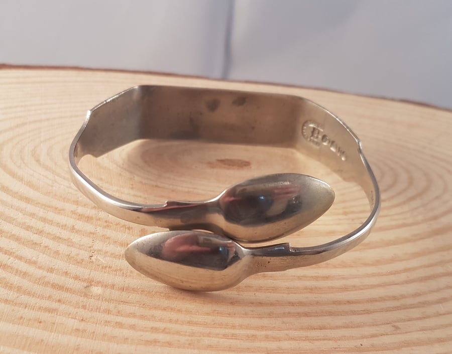 Silver Plated Upcycled English Sugar Tong Bangl... Folksy