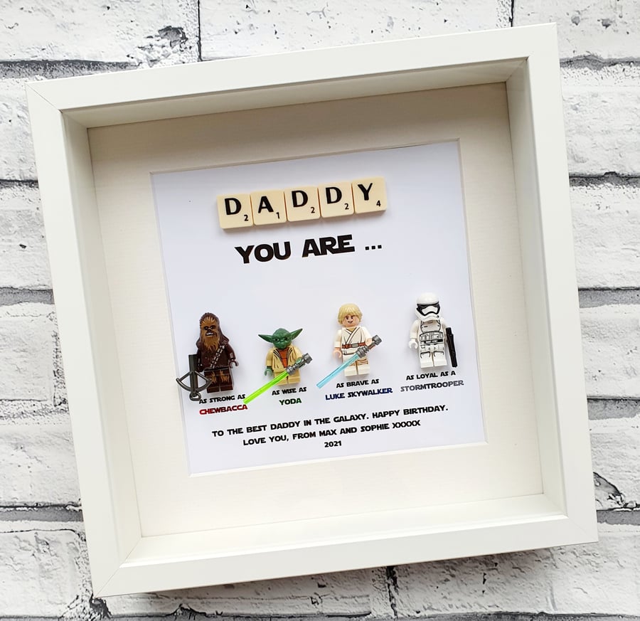 Star Wars Personalised Lego Minifigure & Scrabble Frame