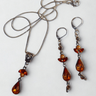 Art Deco Style Crystal Glass & Silver Set