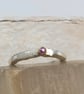 Molten Silver Pink Sapphire Ring - Size H - Image 3