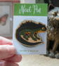 Great Crested Newt Wooden Pin Badge – Hand-Painted Pond Life Brooch